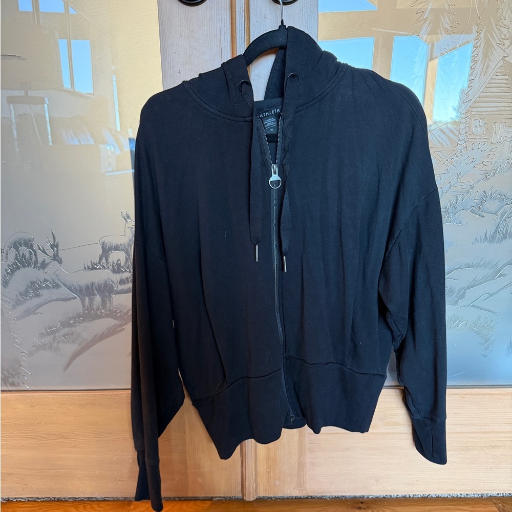 Athleta Black Zip-Up Jacket